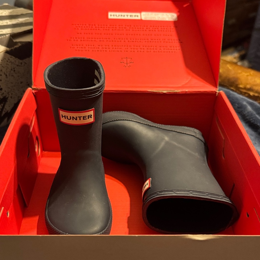 Hunter Men's Navy Rain Boots